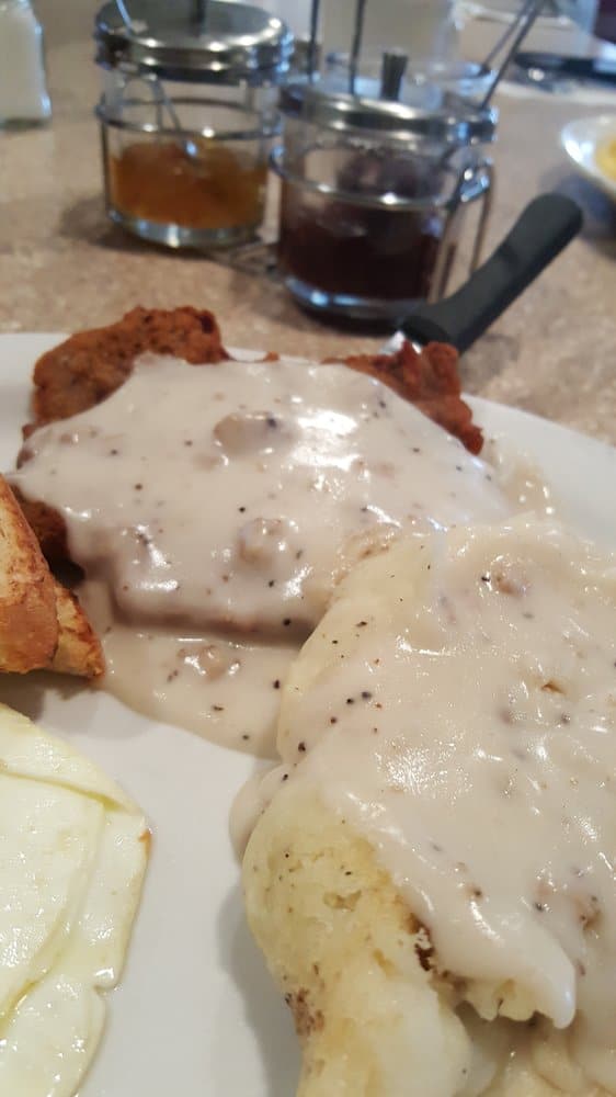 Country fried steak with gravy